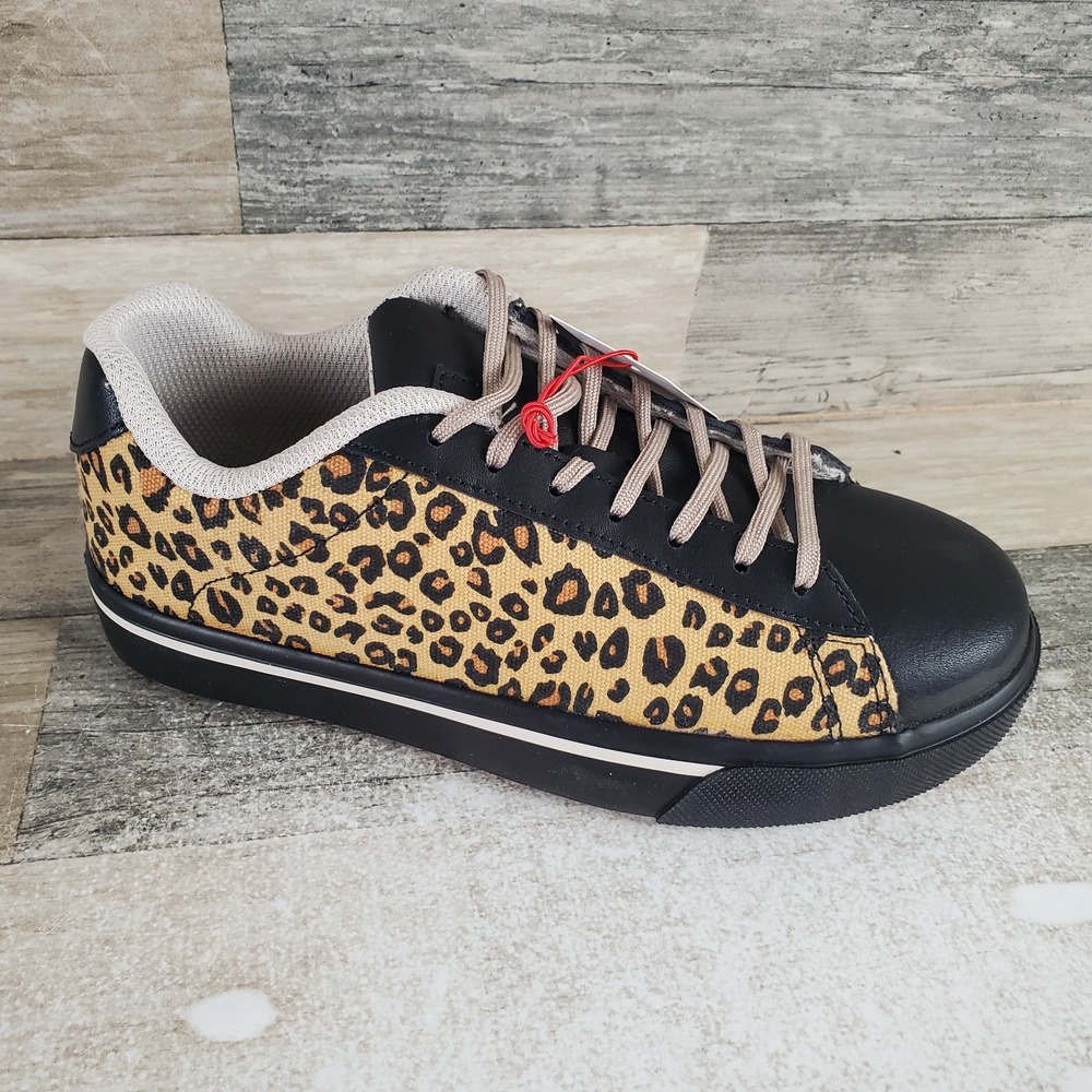 Rocky SR Casuals Womens Work Shoes Sz 6 M Black Leopard Print Lace Up Sneakers